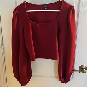 Petite Large Crop Blouse